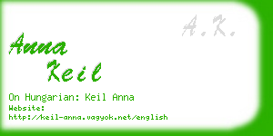 anna keil business card